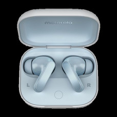 Motorola Moto Buds Bluetooth Handsfree Ακουστικά με Αντοχή στον Ιδρώτα και Θήκη Φόρτισης Glacier Blue