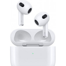 Apple AirPods (3rd generation) with Lightning Charging Case Earbud Bluetooth Handsfree Ακουστικά με Αντοχή στον Ιδρώτα και Θήκη Φόρτισης Λευκά