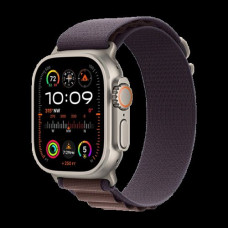 Apple Watch Ultra 2 Alpine Loop (Large) Titanium 49mm Αδιάβροχο με eSIM και Παλμογράφο (Indigo Alpine Loop - Large)