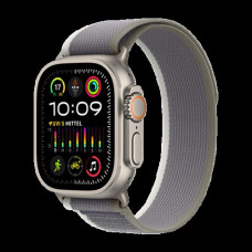 Apple Watch Ultra 2 Trail Loop (S/M) Titanium 49mm Αδιάβροχο με eSIM και Παλμογράφο (Green/Grey Trail Loop S/M)