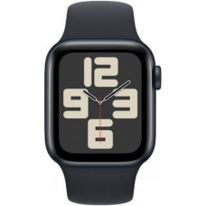 Apple Watch SE 2024 Aluminium 40mm Αδιάβροχο με Παλμογράφο (Midnight με Midnight Sport Band (S/M))