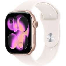 Apple Watch Series 11 Aluminium 42mm Αδιάβροχο με Παλμογράφο (Rose Gold Aluminium Case with Light Blush Sport Band - M/L)
