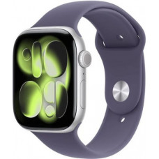 Apple Watch Series 11 Aluminium 46mm Αδιάβροχο με Παλμογράφο (Silver Aluminium Case with Purple Fog Sport Band - M/L)