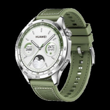 Huawei Watch GT 4 Stainless Steel 46mm Αδιάβροχο με Παλμογράφο (Green Composite Strap)