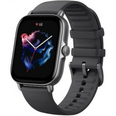 Amazfit GTS 3 Aluminium 43mm Αδιάβροχο Smartwatch με Παλμογράφο (Graphite Black)