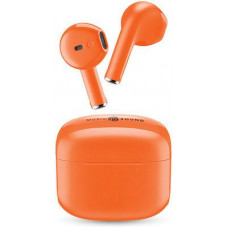 Cellular Line Swag Earbud Bluetooth Handsfree Ακουστικά με Θήκη Φόρτισης Πορτοκαλί