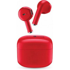 Cellular Line Swag Earbud Bluetooth Handsfree Ακουστικά με Θήκη Φόρτισης Κόκκινα