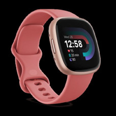 Fitbit Versa 4 Aluminium 41mm Αδιάβροχο Smartwatch με Παλμογράφο (Pink Sand/Copper Rose)